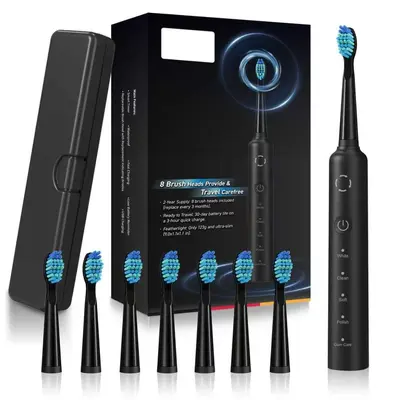 T6 Sonic Electric Toothbrush with 8 Brush Heads and 20 Modes, Rechargeable - 3
