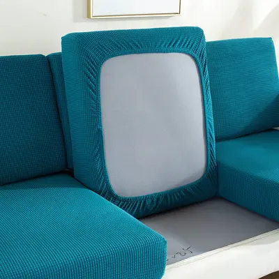 Solid Color Elastic Sofa Cover, Full Coverage, Thickened - 8