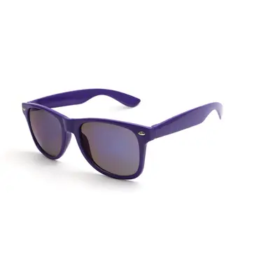 Monochrome Stud Sunglasses with Printed Logo, Blue Mirror Lens - 13