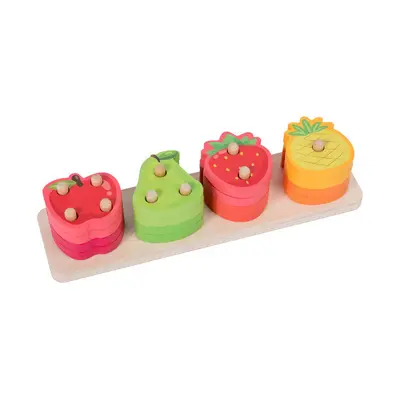 Wooden Fruit Bead Stringing Toy, Montessori Early Education for Toddlers - 8