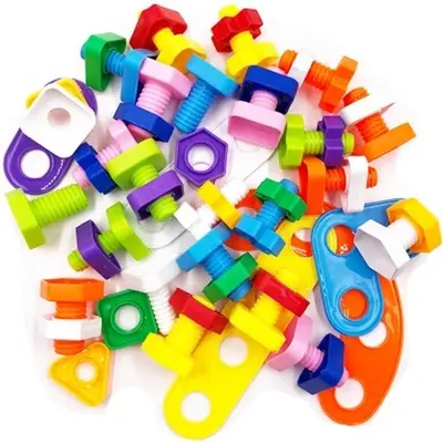 Screw matching assembly building blocks for preschool children, baby educational toys with large pieces for ages 1-2