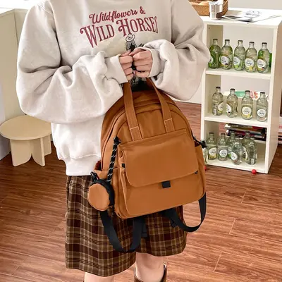 Women's Backpack, Minimalist Design, Large and Small Sizes - 3