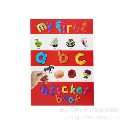 英文启蒙认知贴纸书幼儿园宝宝书籍3-6-8岁早教儿童益智厂家批发