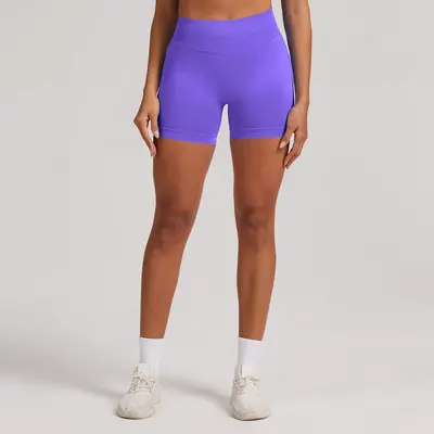 Amazon High Waist Butt Lifting Yoga Shorts Seamless Peach Butt Fitness Pants Sports Outerwear No Awkward Lines Yoga Pants - 7