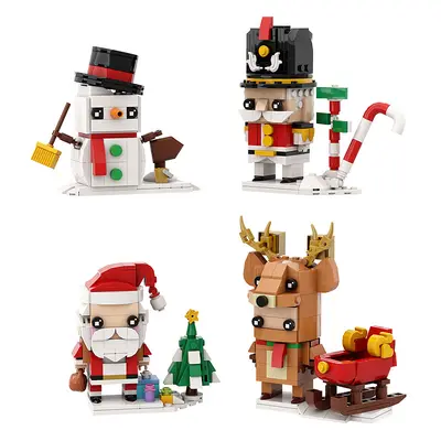 MOC Noel Yapı Taşı Oyuncak Seti, Torbalı DIY Noel Süsü - 6