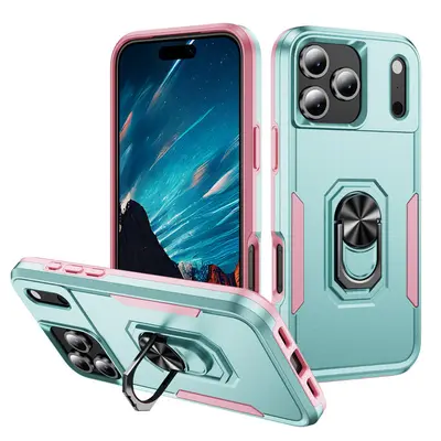 iPhone 16 Pro Max telefon kılıfı Apple 15 manyetik stand darbeye dayanıklı kontrast renkli koruyucu kılıf tam kapsamlı - 12