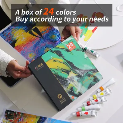 Huashe 12ml 24-color acrylic paint set for beginners - 3