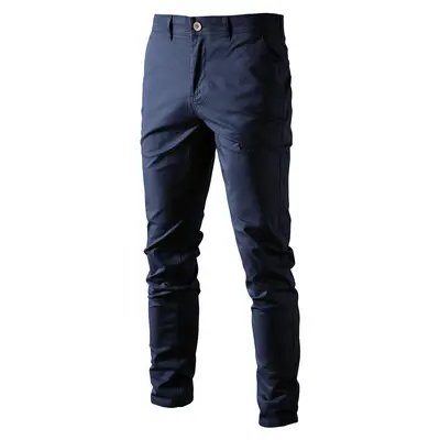 Men's Casual Cotton Long Pants, 2024 Autumn Winter, Breathable, Youth Business Style - 10