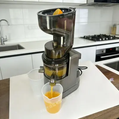 Slow juicer large diameter, cold-press fruit and vegetable juice