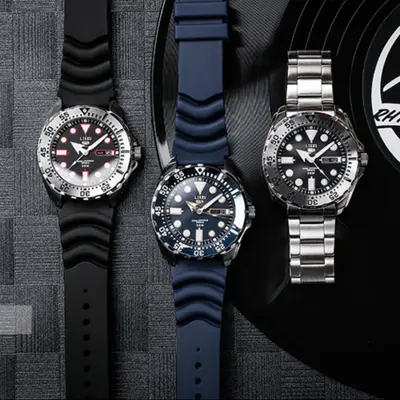 Seiko 5 Erkek Saati Gece Parlak Su Geçirmez Çift Takvim Su Cini Dalış Saati Mekanik Olmayan Erkek Saati Çelik Bileklik Kuvars Saat