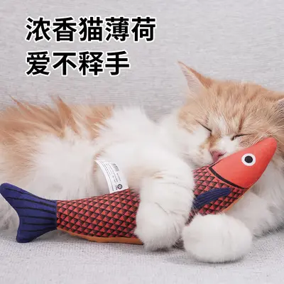 Realistic Fish-Shaped Catnip Cat Toy, Chew-Resistant, Teeth Grinding - 5