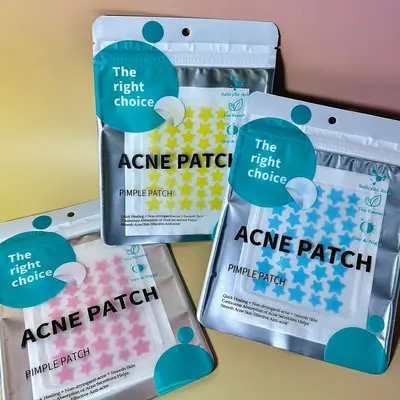 Colorful Star Hydrocolloid Pimple Patch, Essential Oil, Pus-Absorbing, Makeup-Compatible