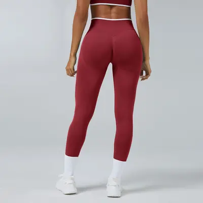 Seamless Knit Butt-Lifting Yoga Pants, High Waist, Quick-Dry - 10