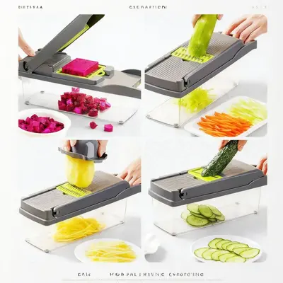 Multifunctional vegetable chopper, garlic onion potato - 4