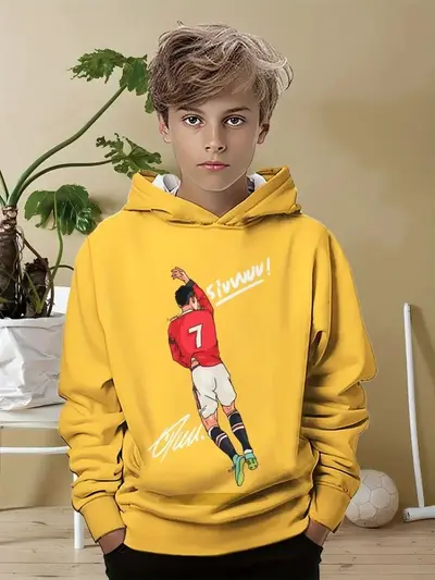 Jungen Lockerer Kapuzenpullover mit 3D-Digitaldruck - 13