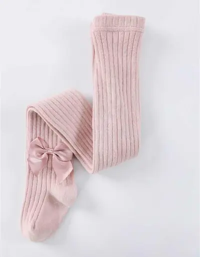 Mädchen-Strumpfhose mit großer Schleife, Frühling und Herbst - 10