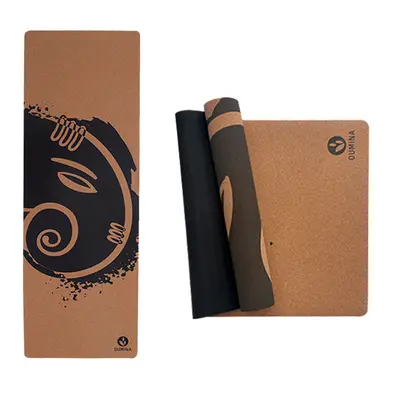 Cork Printed Natural Rubber Non-Slip Yoga Mat - 9