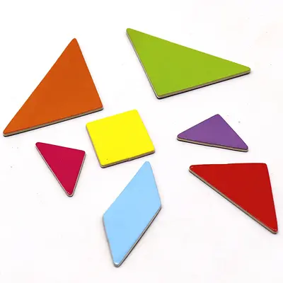 Holz-Magnet-Tangram Kühlschrankmagnete Puzzle-Set - 5