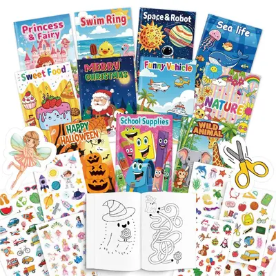 Children's Coloring and Sticker Book Set for Toddlers - 1