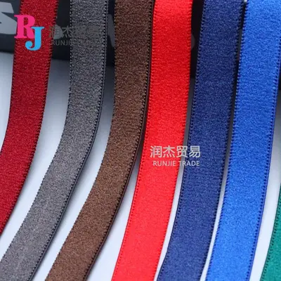 Farbiges Plüsch-Gummiband, Nylon-Flachelastik - 5