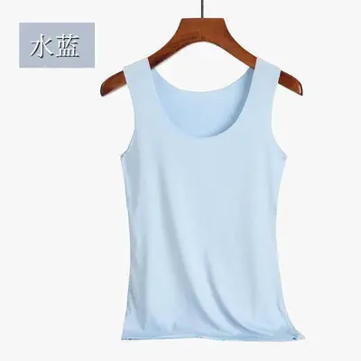 Summer Seamless Ice Silk Camisole for Women, Korean Style Straps - 11