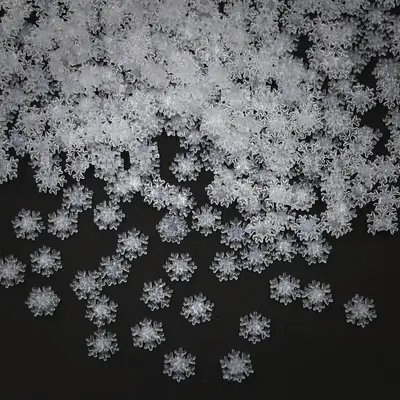 Transparent Snowflake Nail Decoration 8mm Resin