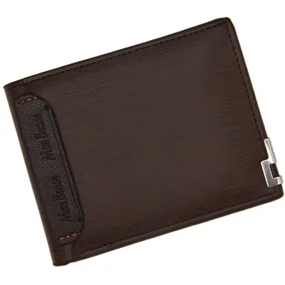 MenBense Men's Short Wallet with Iron Edge Card Holder - 7
