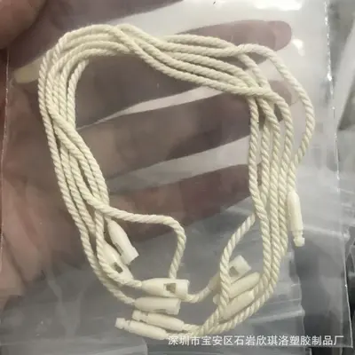 Siyah polyester balmumlu asma etiket ipi, kalınlaştırılmış