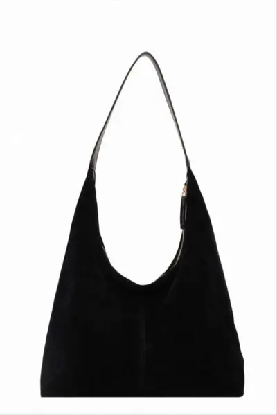 Retro Suede Underarm Tote Bag for Women, Large Capacity Single Shoulder - 7