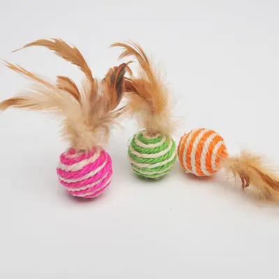 Regenbogen-Katzenball, elastisch, lautlos, kaubeständig - 3