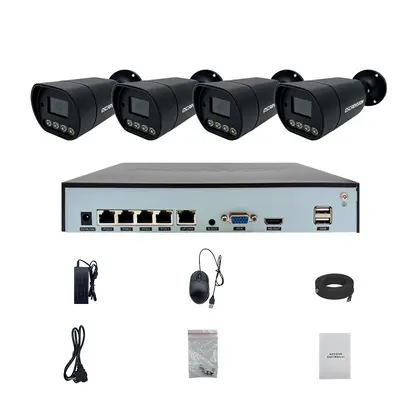 POE Überwachungskamera-Set HD wasserdicht Innen- und Außenbereich - 9