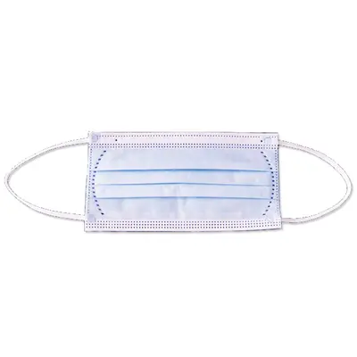 Disposable Blue Three-Layer Adult Ear-Loop Face Mask, Individually Packaged - 6