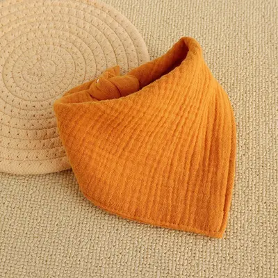 Plain Gauze Triangle Bib for Babies, Anti-Spit-Up - 11
