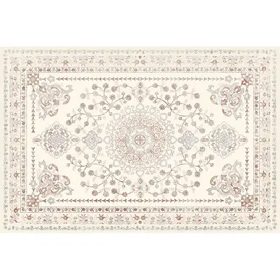 Retro French-Style Living Room Carpet, Washable
