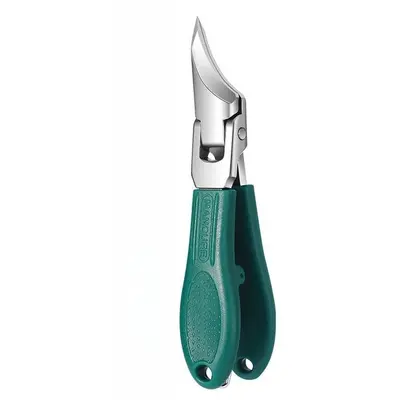 Edelstahl-Nagelknipser mit Schrägschnitt in Grün, Haushalts-Nagelschneider mit Spritzschutz, rutschfestem Griff, Nagelschere und Nagelzange, Maniküre-Set - 3