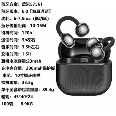 Clip2 NE11S Clip-On Bluetooth Headphones, Comfortable for Long Wear