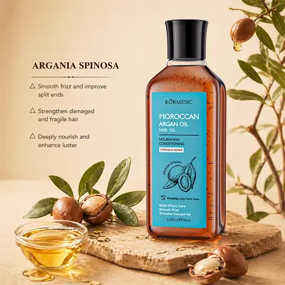 Macadamia Hair Oil, Moisturizing, Anti-Frizz, KORMESIC - 3