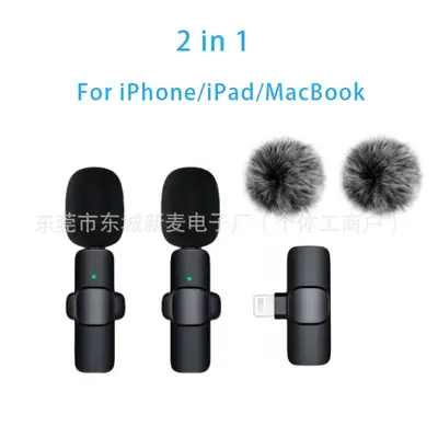 K8K9 wireless lavalier microphone cross-border popular K15 3-in-1 mobile phone live streaming mini noise reduction radio microphone - 12