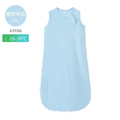 Cross-border popular newborn swaddle baby anti-kick quilt bamboo fiber summer children's clothing vest baby sleeping bag