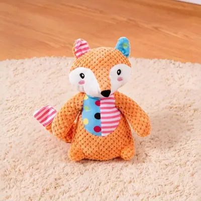 Plush Fox and Elephant Pet Toy with Squeaker for Small Dogs - 7