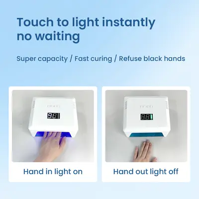 Dual-Source Nail UV Lamp High-Power Fast-Charging Quick-Curing Gel Polish Nail Light Four-Level Timer Drying Machine