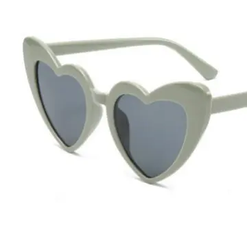 Heart-Frame Mirrored Sunglasses for Parties and Performances - 13