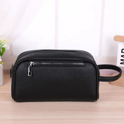 Men's Clutch Bag with Coin Pocket, Fingerprint Lock, Large Capacity - 5