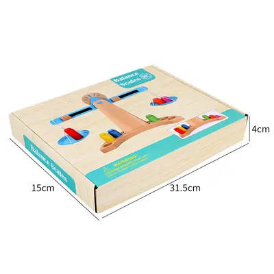 Montessori mathematics teaching aids wooden balance scale kindergarten children balance weighing scale Montessori early education educational toys