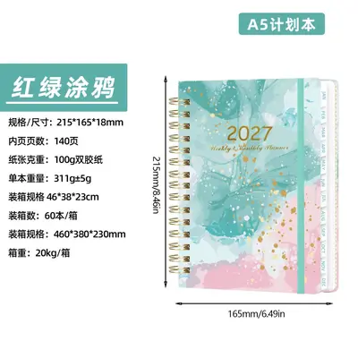 2027 planlayıcı defter, A5, spiralli - 9