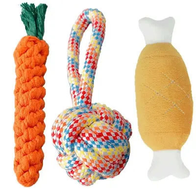 Durable Rope Knot Dog Toy for Teeth Cleaning - 8