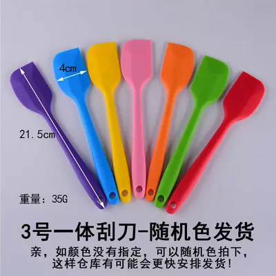 Hepsi bir arada her şey dahil şeffaf silikon kazıyıcı karıştırma kreması tereyağı kauçuk spatula kazıyıcı kek pişirme kazıyıcı aracı - 10