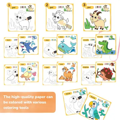Malbuch-Set mit 10 Büchern für Kinder von 3 bis 6 Jahren - 6