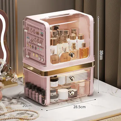 Desktop Cosmetics Storage Box with Drawers - 9