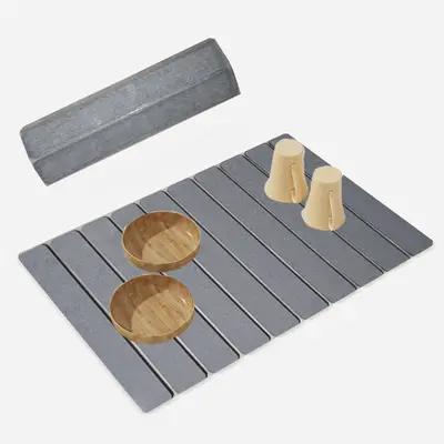 Hard Diatomite Kitchen Countertop Drain Mat Absorbent Mat Bathroom Washbasin Storage Rack Moisture-Proof Mildew-Proof Mat